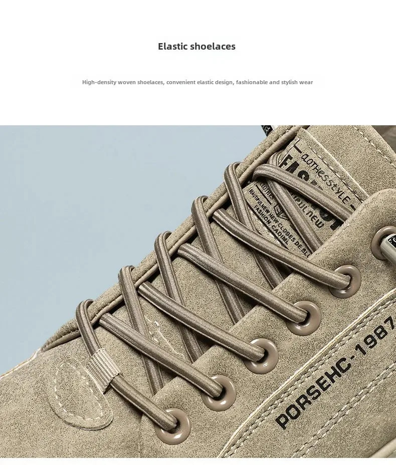 Autumn Men's New Breathable Work Safety Shoes Trendy Casual Sports Shoes Versatile Board Shoes For Motorcycle Riders