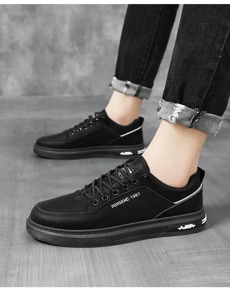 Autumn Men's New Breathable Work Safety Shoes Trendy Casual Sports Shoes Versatile Board Shoes For Motorcycle Riders