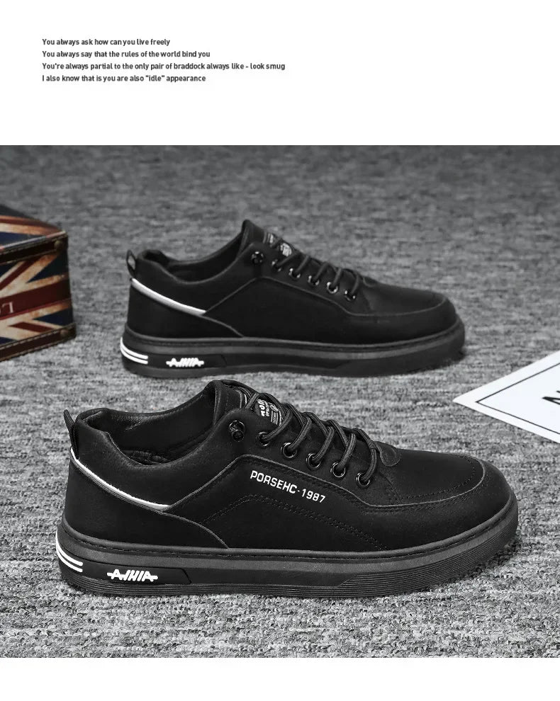 Autumn Men's New Breathable Work Safety Shoes Trendy Casual Sports Shoes Versatile Board Shoes For Motorcycle Riders