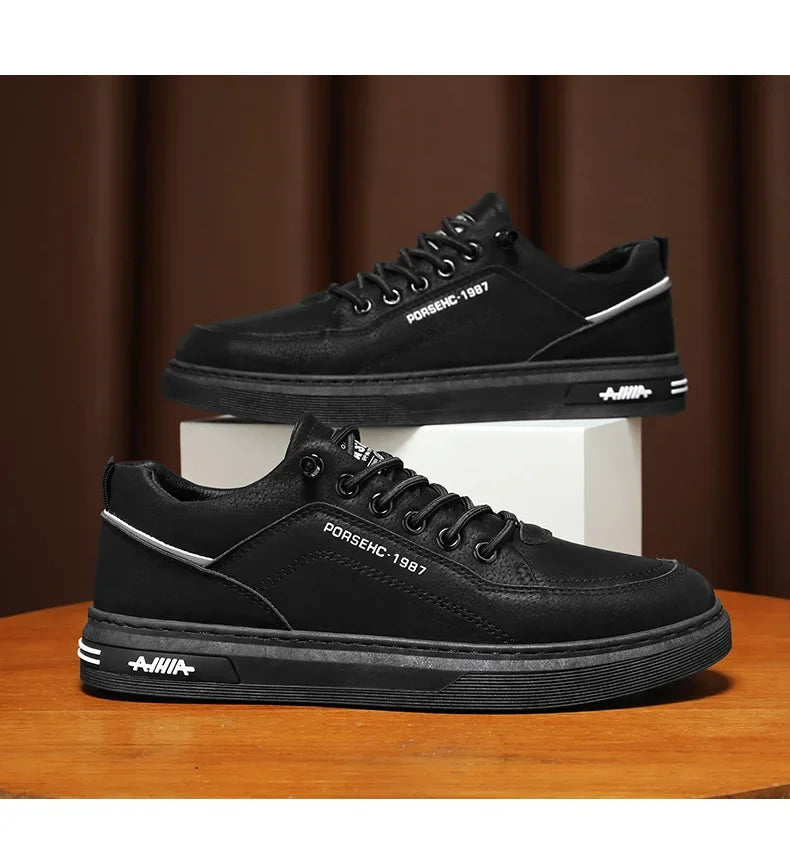 Autumn Men's New Breathable Work Safety Shoes Trendy Casual Sports Shoes Versatile Board Shoes For Motorcycle Riders
