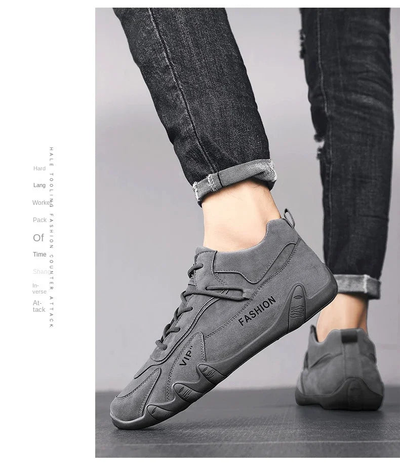 Ankle Boots For Men 2025 Spring Man Casual Sneakers Non Slip Khaki Work Mens Shoe Short Boots Loafers Lace Up Zapatillas Hombre