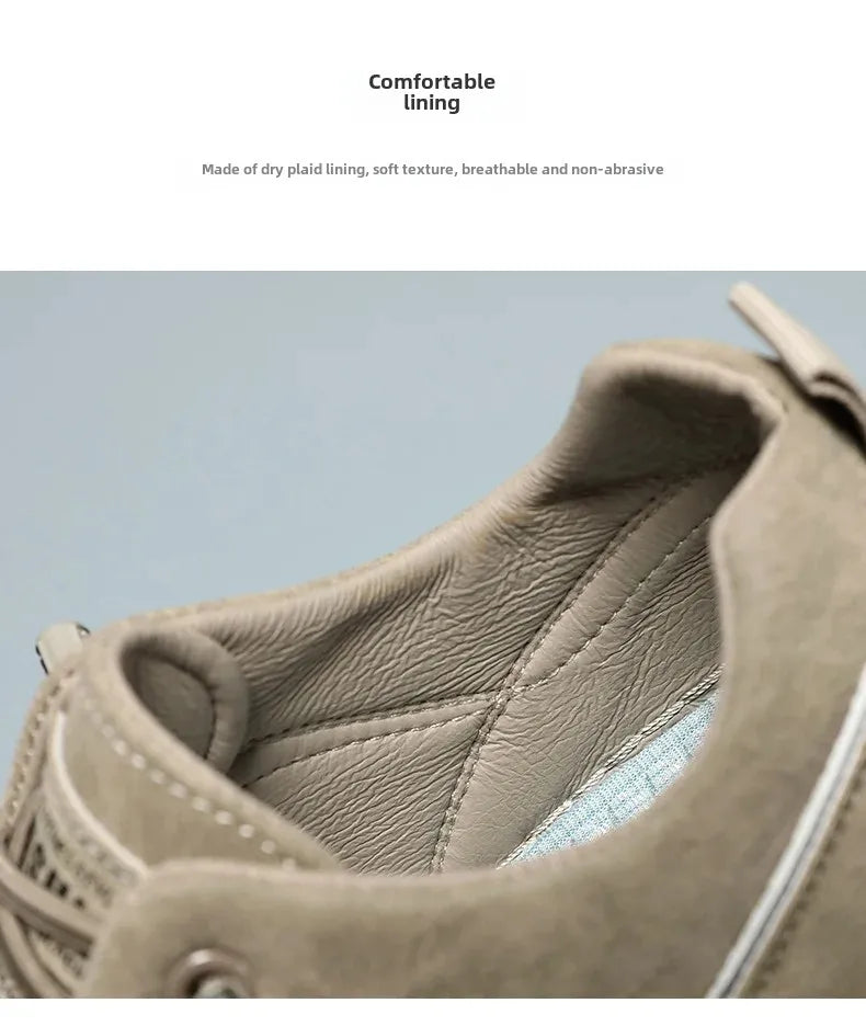 Autumn Men's New Breathable Work Safety Shoes Trendy Casual Sports Shoes Versatile Board Shoes For Motorcycle Riders