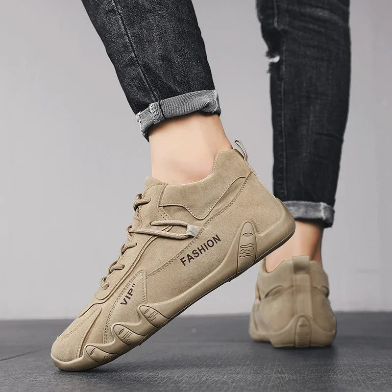 Ankle Boots For Men 2025 Spring Man Casual Sneakers Non Slip Khaki Work Mens Shoe Short Boots Loafers Lace Up Zapatillas Hombre