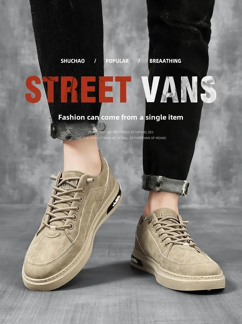 Autumn Men's New Breathable Work Safety Shoes Trendy Casual Sports Shoes Versatile Board Shoes For Motorcycle Riders