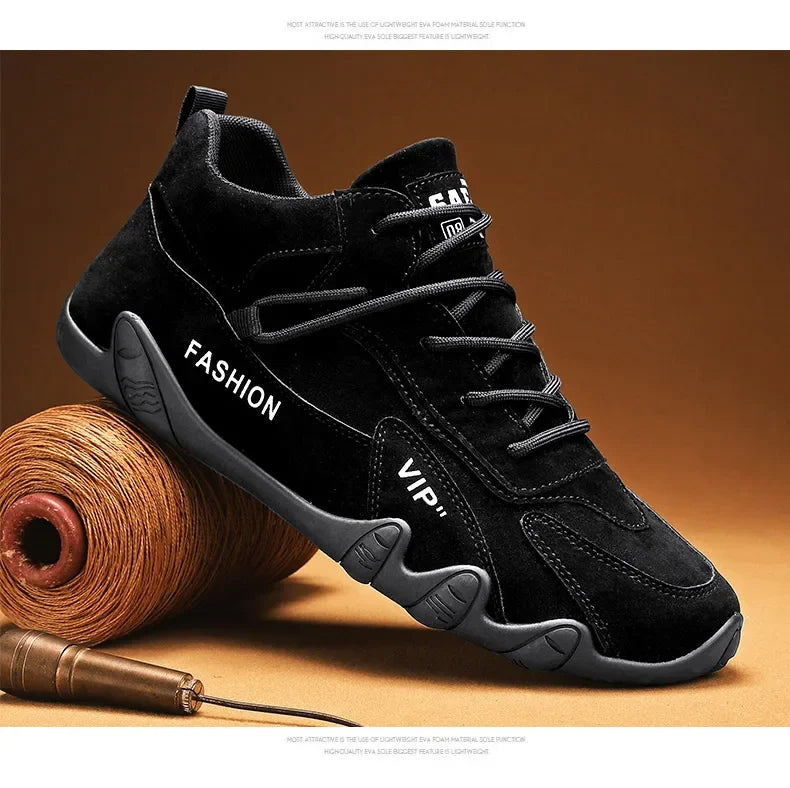 Ankle Boots For Men 2025 Spring Man Casual Sneakers Non Slip Khaki Work Mens Shoe Short Boots Loafers Lace Up Zapatillas Hombre