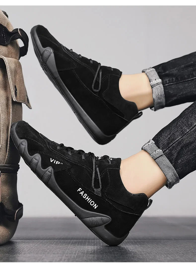 Ankle Boots For Men 2025 Spring Man Casual Sneakers Non Slip Khaki Work Mens Shoe Short Boots Loafers Lace Up Zapatillas Hombre