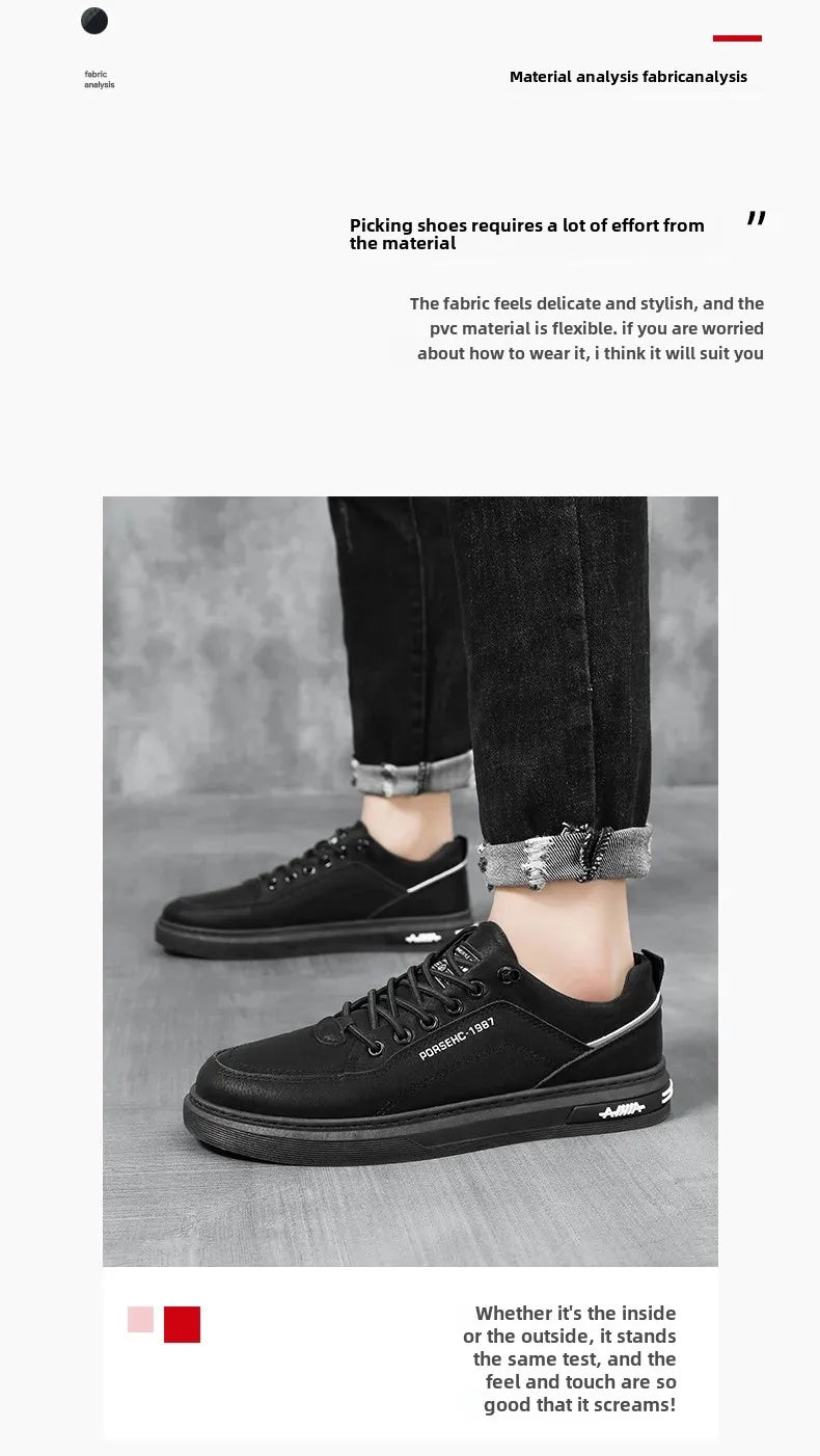 Autumn Men's New Breathable Work Safety Shoes Trendy Casual Sports Shoes Versatile Board Shoes For Motorcycle Riders
